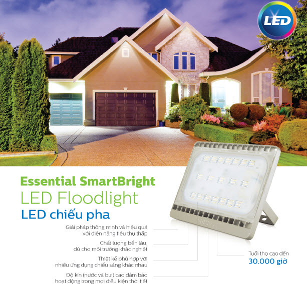 Đèn pha LED Floodlight Philips BVP161 LED60/CW 70W